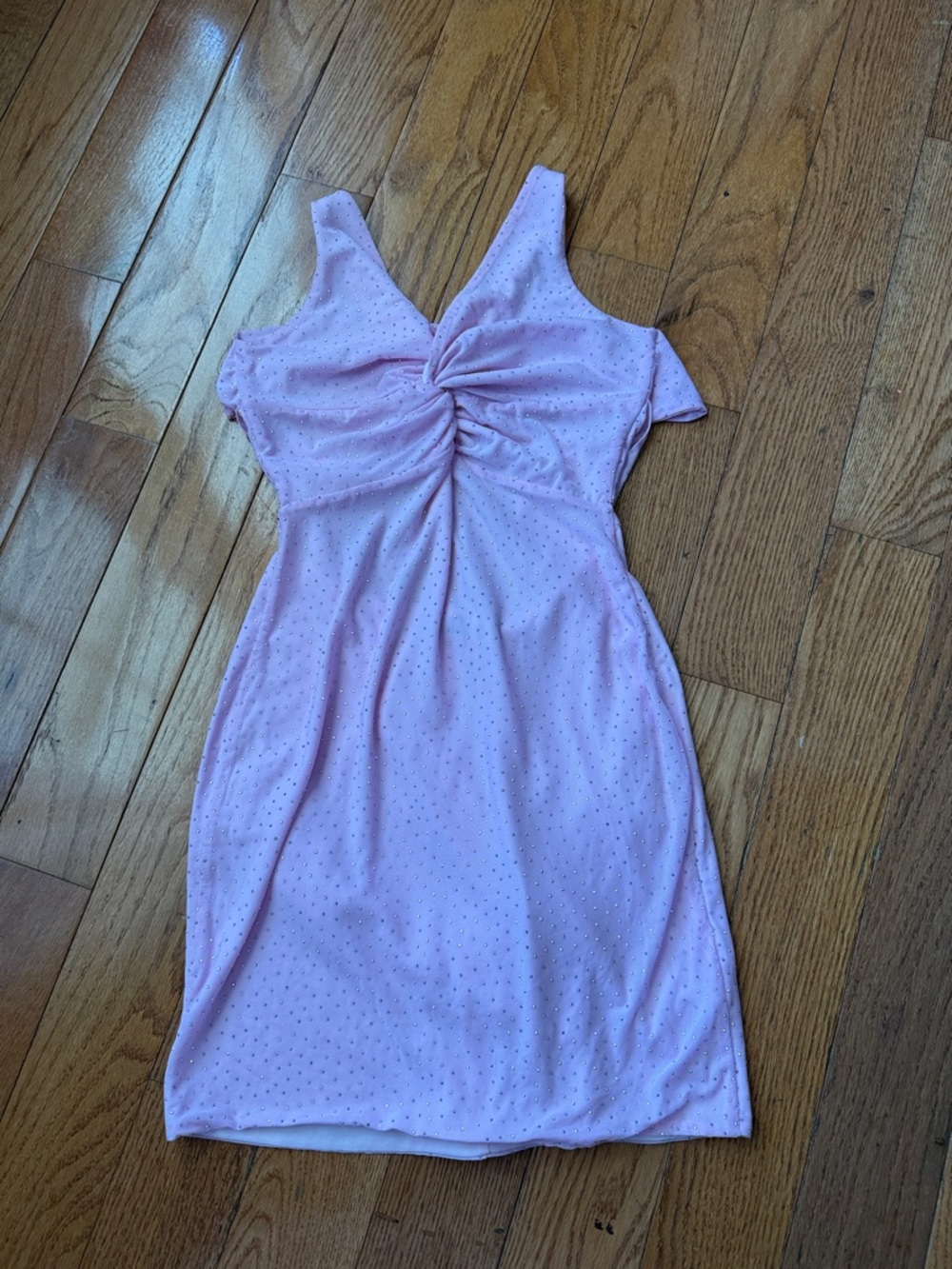 Lucy in the Sky Soft Pink Twist-Front Mini Dress